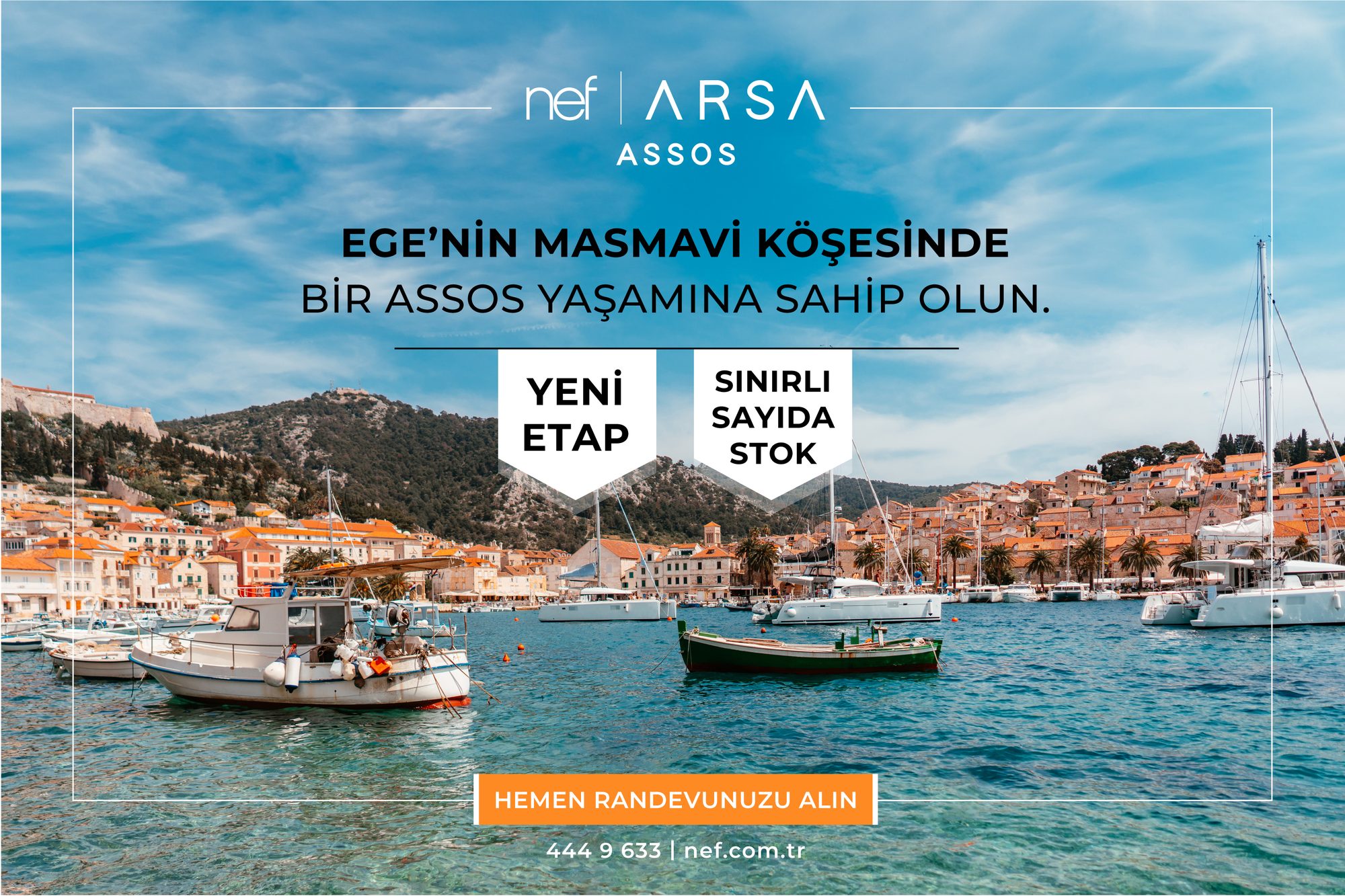Nef Arsa Assos'da Doğal ve Bol Oksijen İçinde Bir Yaşam Sizi Çağırıyor.